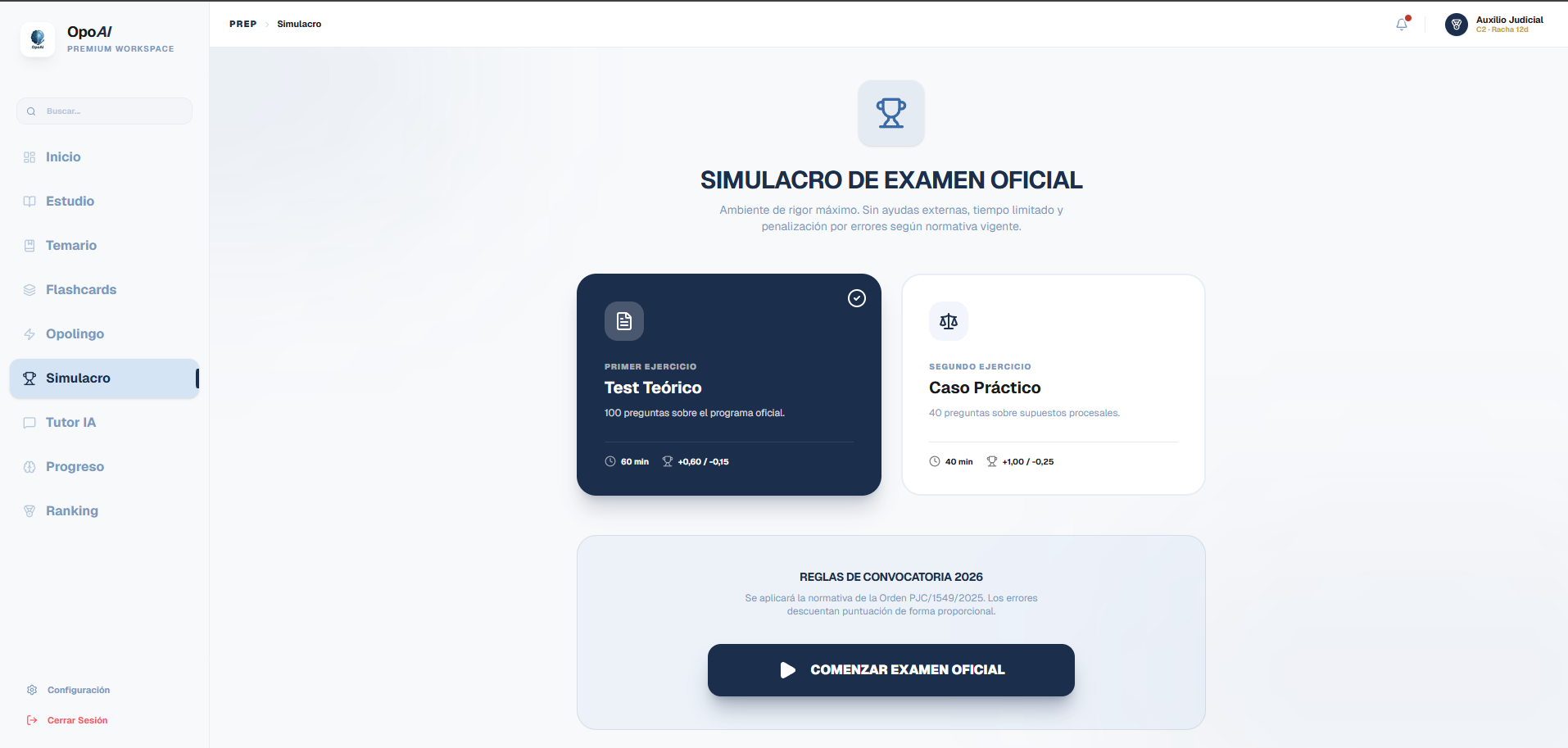 OpoAI Simulacros