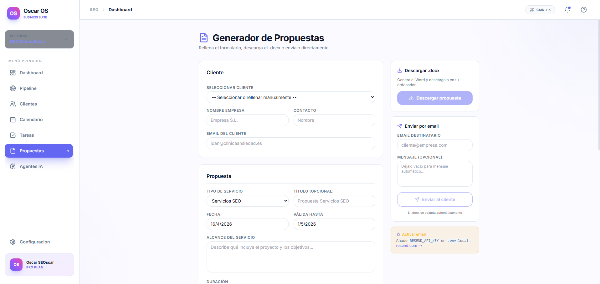 Generador de Propuestas — AutoProcessX